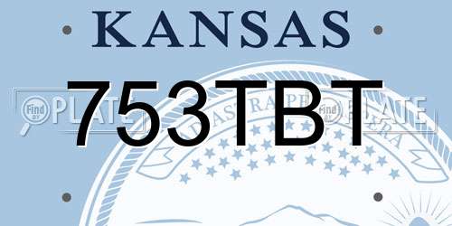 753TBT Kansas License Plate