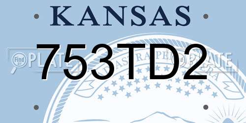 753TD2 Kansas License Plate