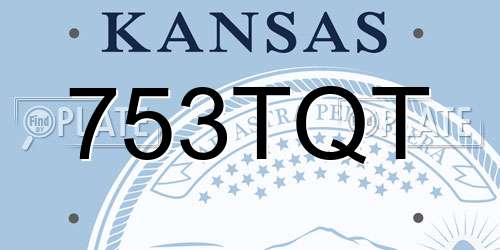 753TQT Kansas License Plate