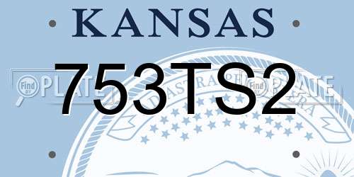 753TS2 Kansas License Plate