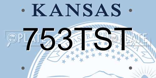 753TST Kansas License Plate