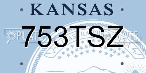 753TSZ Kansas License Plate