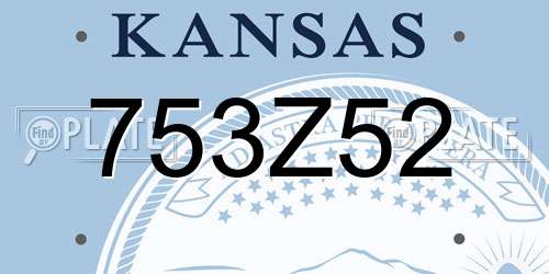 753Z52 Kansas License Plate