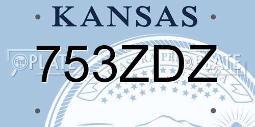 753ZDZ Kansas License Plate