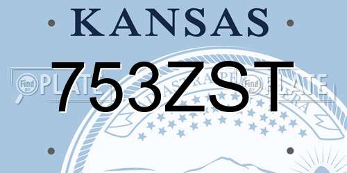 753ZST Kansas License Plate