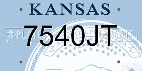 7540JT Kansas License Plate