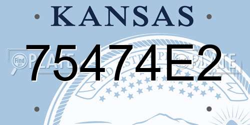 75474E2 Kansas License Plate