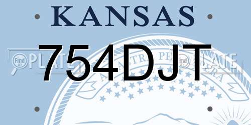 754DJT Kansas License Plate