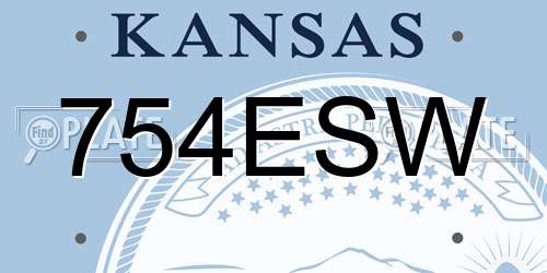 754ESW Kansas License Plate
