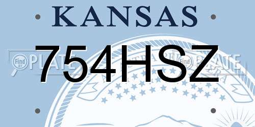 754HSZ Kansas License Plate