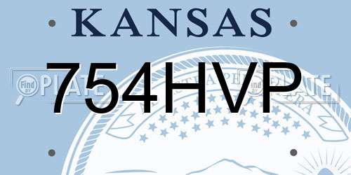 754HVP Kansas License Plate