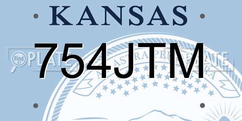 754JTM Kansas License Plate
