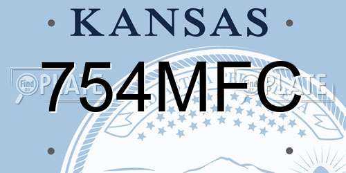 754MFC Kansas License Plate