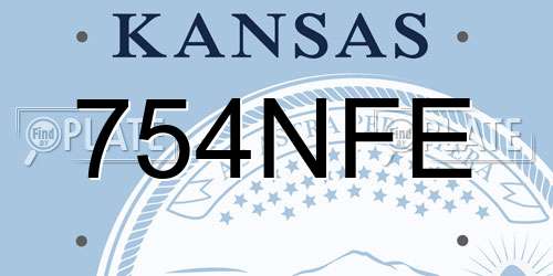 754NFE Kansas License Plate