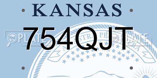 754QJT Kansas License Plate