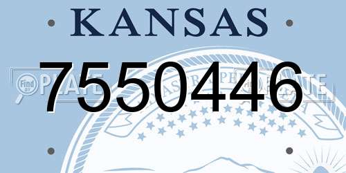 7550446 Kansas License Plate