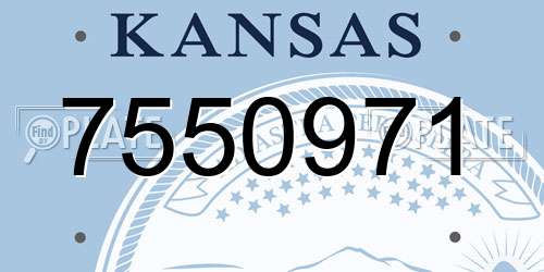 7550971 Kansas License Plate