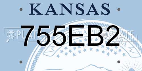 755EB2 Kansas License Plate