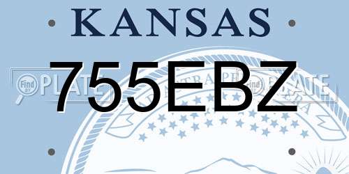 755EBZ Kansas License Plate