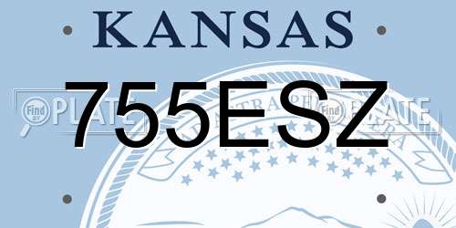 755ESZ Kansas License Plate