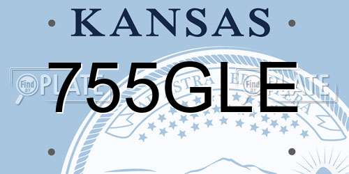 755GLE Kansas License Plate