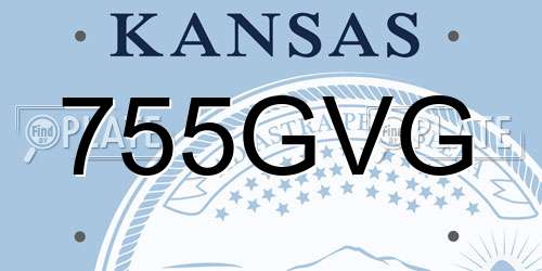 755GVG Kansas License Plate