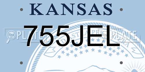755JEL Kansas License Plate