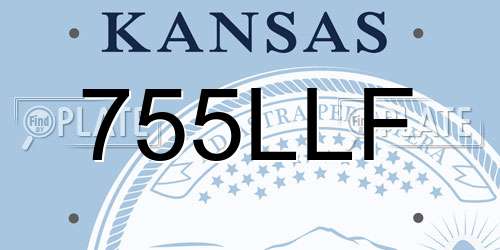 755LLF Kansas License Plate