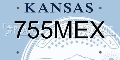 755MEX Kansas License Plate