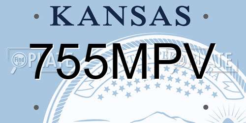 755MPV Kansas License Plate