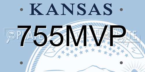 755MVP Kansas License Plate