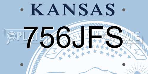 756JFS Kansas License Plate