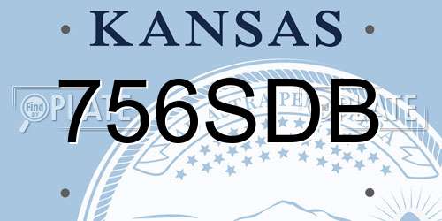 756SDB Kansas License Plate