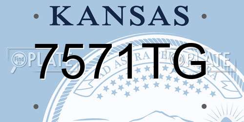 7571TG Kansas License Plate