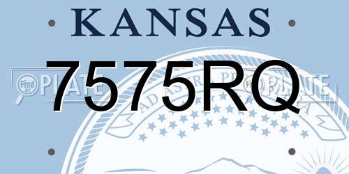 7575RQ Kansas License Plate