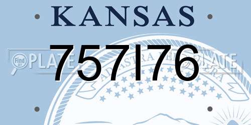 757I76 Kansas License Plate
