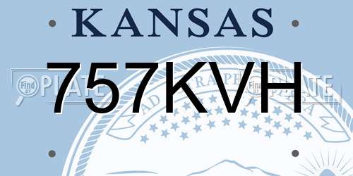 757KVH Kansas License Plate