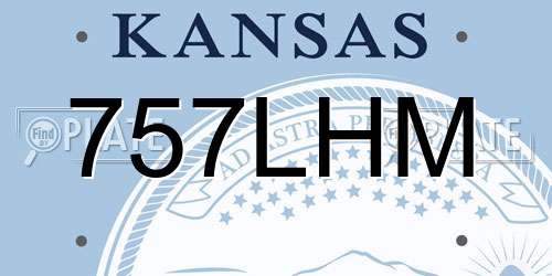 757LHM Kansas License Plate