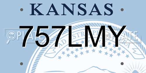 757LMY Kansas License Plate