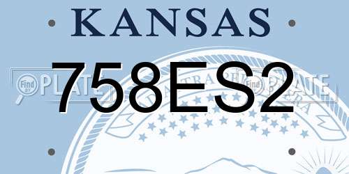 758ES2 Kansas License Plate