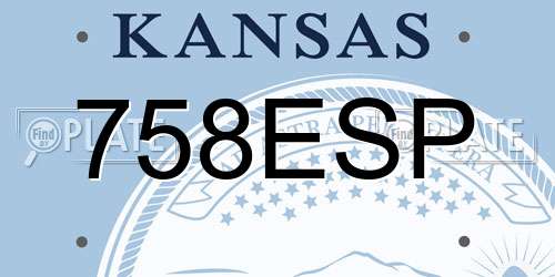 758ESP Kansas License Plate