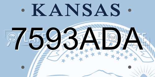 7593ADA Kansas License Plate