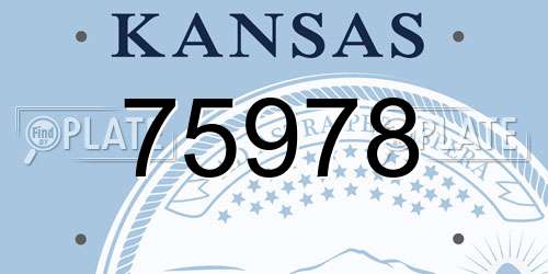 75978 Kansas License Plate
