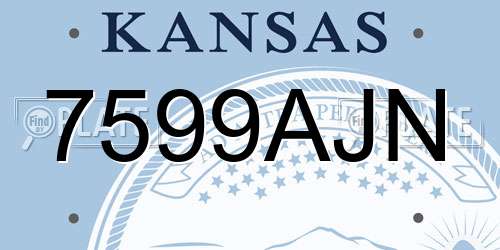 7599AJN Kansas License Plate