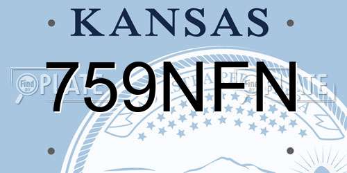 759NFN Kansas License Plate