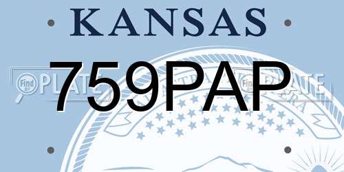 759PAP Kansas License Plate