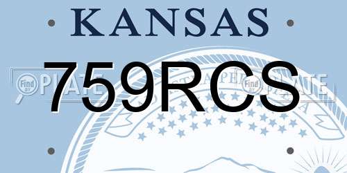 759RCS Kansas License Plate