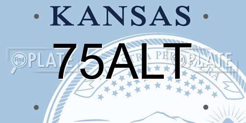 75ALT Kansas License Plate