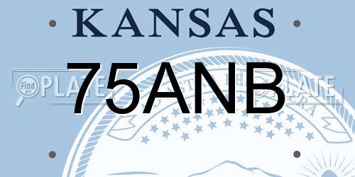 75ANB Kansas License Plate