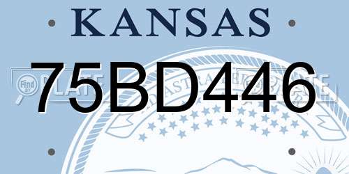 75BD446 Kansas License Plate